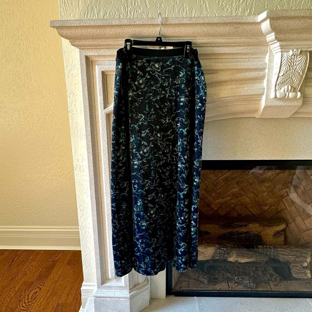 Adini Women's Floral Print Maxi Skirt with Elastic Waistband